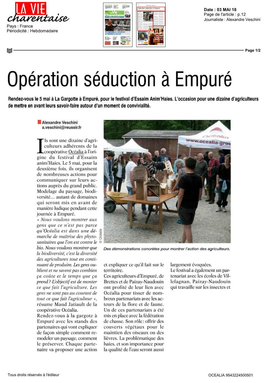 Opération Séduction À Empuré Rendez-Vous Le 5 Mai À La Gargotte À Empuré, Pour Le Festival D'essaim Anim'haies