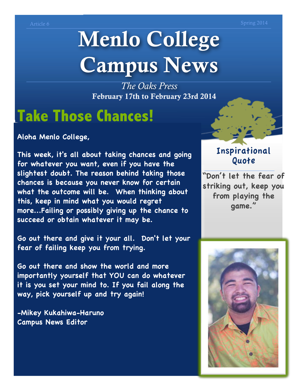 Menlo College Campus News '