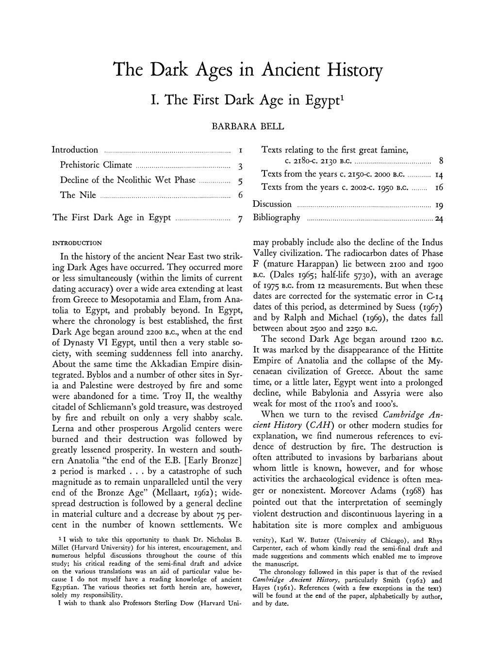 The Dark Ages in Ancient History. I. the First Dark