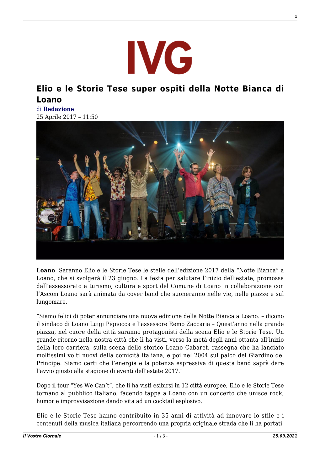 Il Vostro Giornale - 1 / 3 - 25.09.2021 2