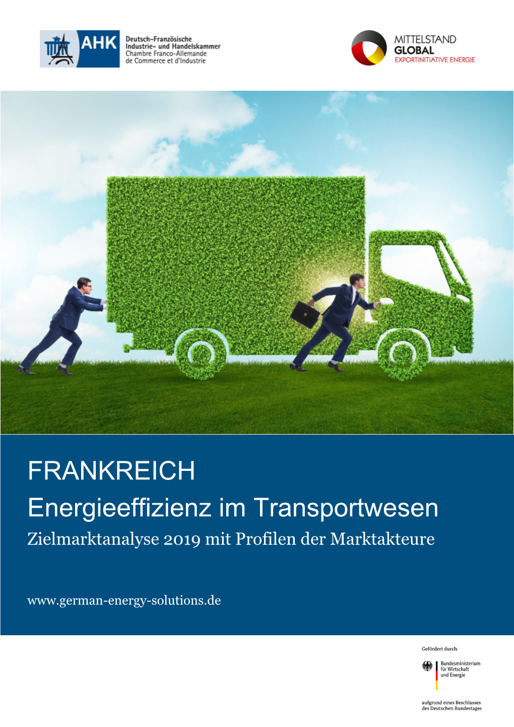 FRANKREICH Energieeffizienz Im Transportwesen Zielmarktanalyse 2019 Mit Profilen Der Marktakteure