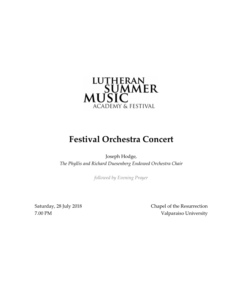 Festival Orchestra Concert