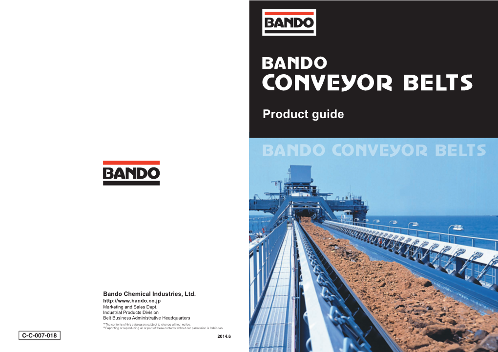 Bando Conveyor Belt Catalog