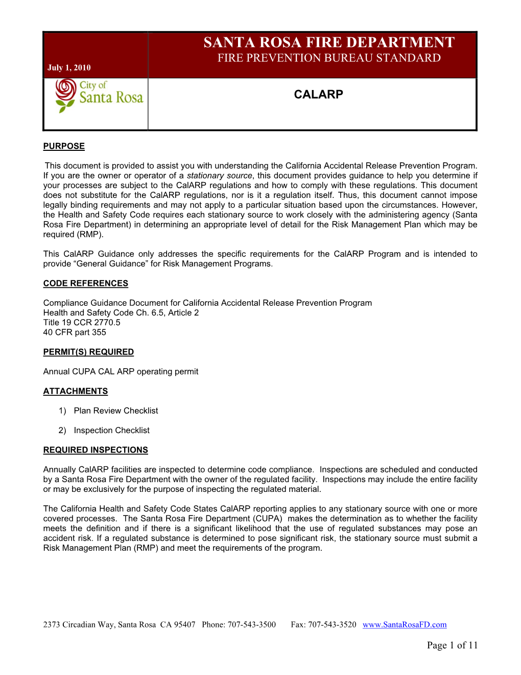 CAL ARP Standard (PDF)