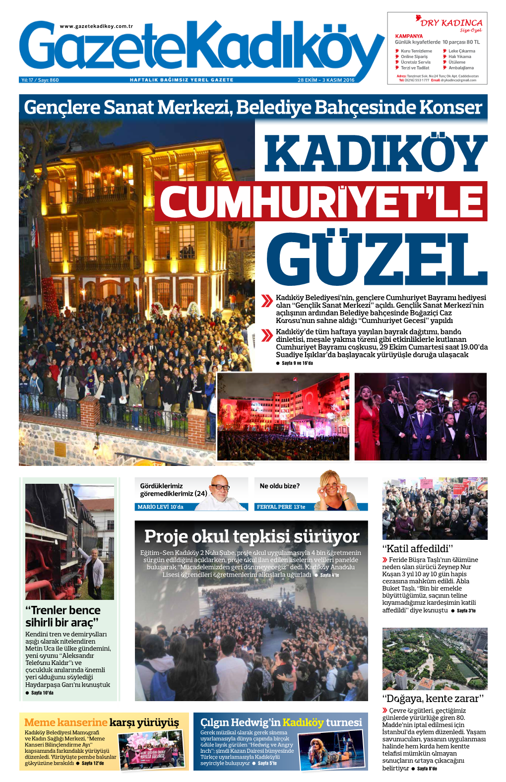 Gençlere Sanat Merkezi, Belediye Bahçesinde Konser KADIKOY CUMHURIYET’LE