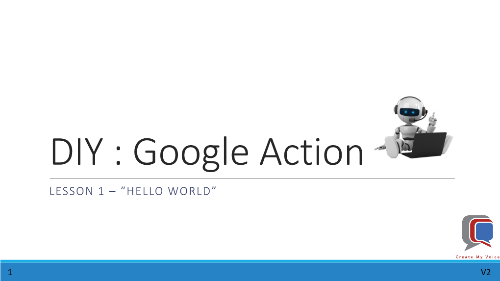 Creating a Google Action