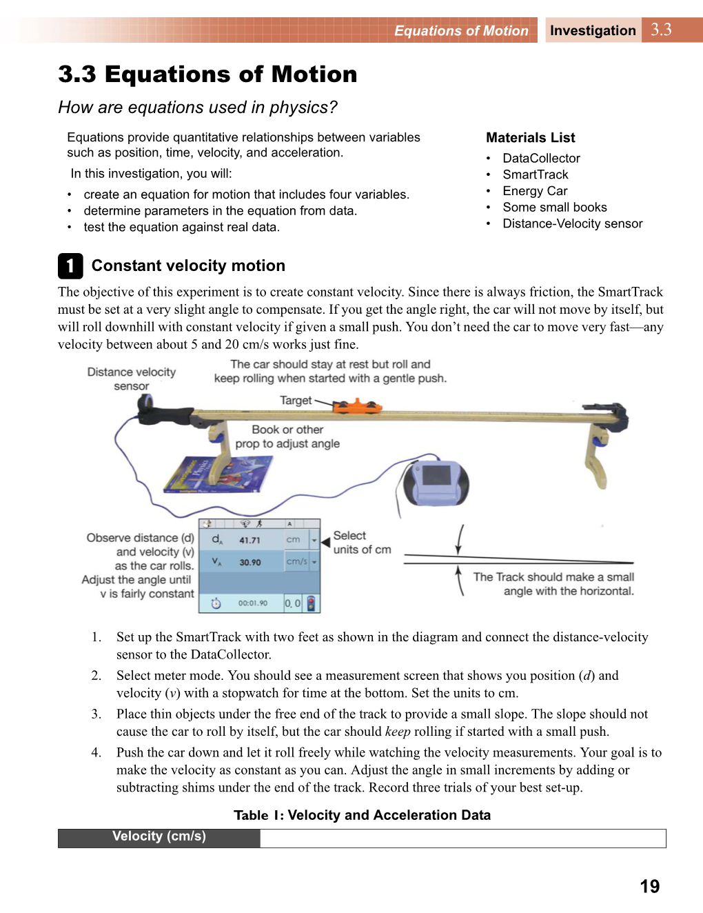 Equations of Motion Investigation 3.3