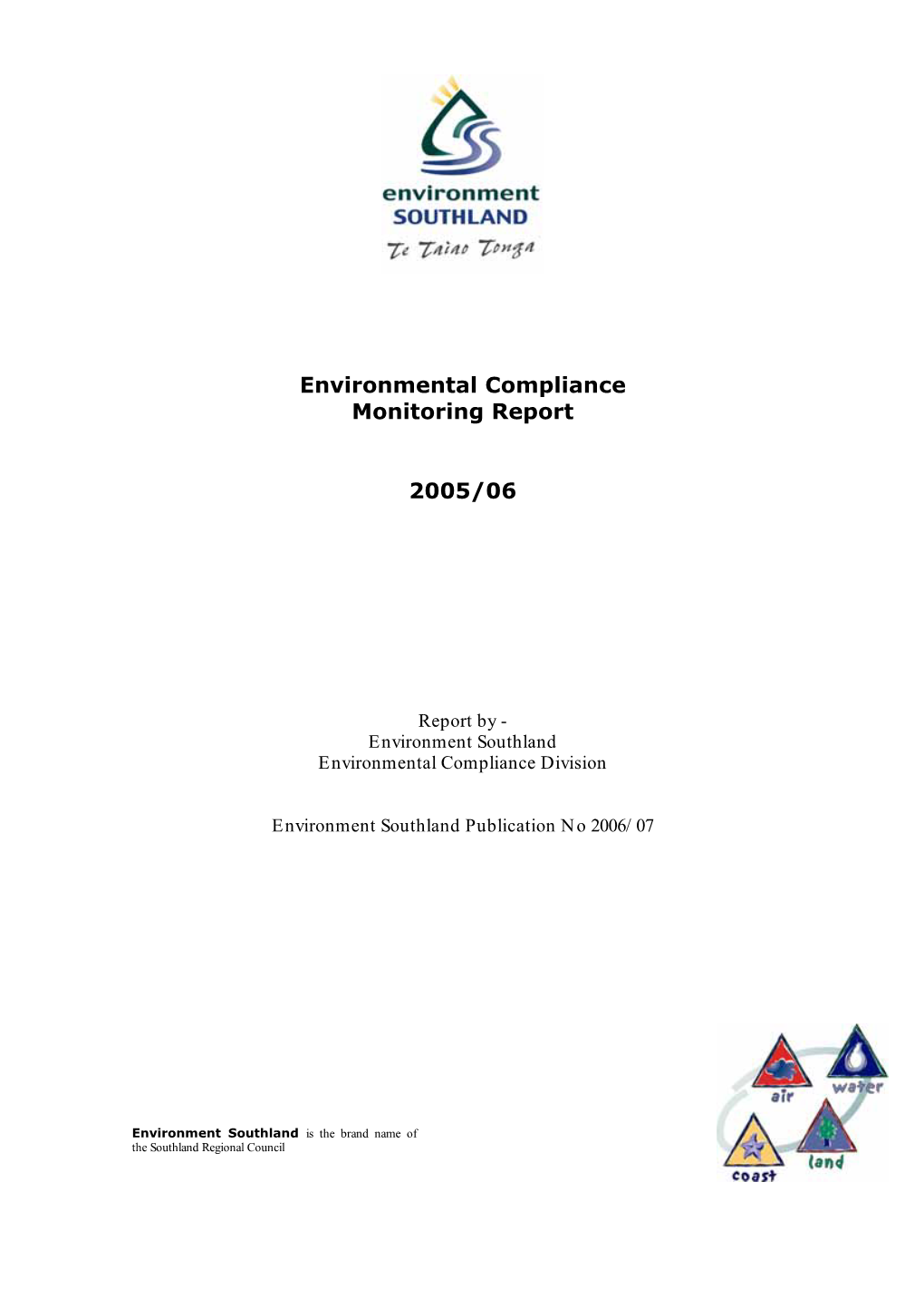 Environmental Compliance Monitoring Report 2005/06