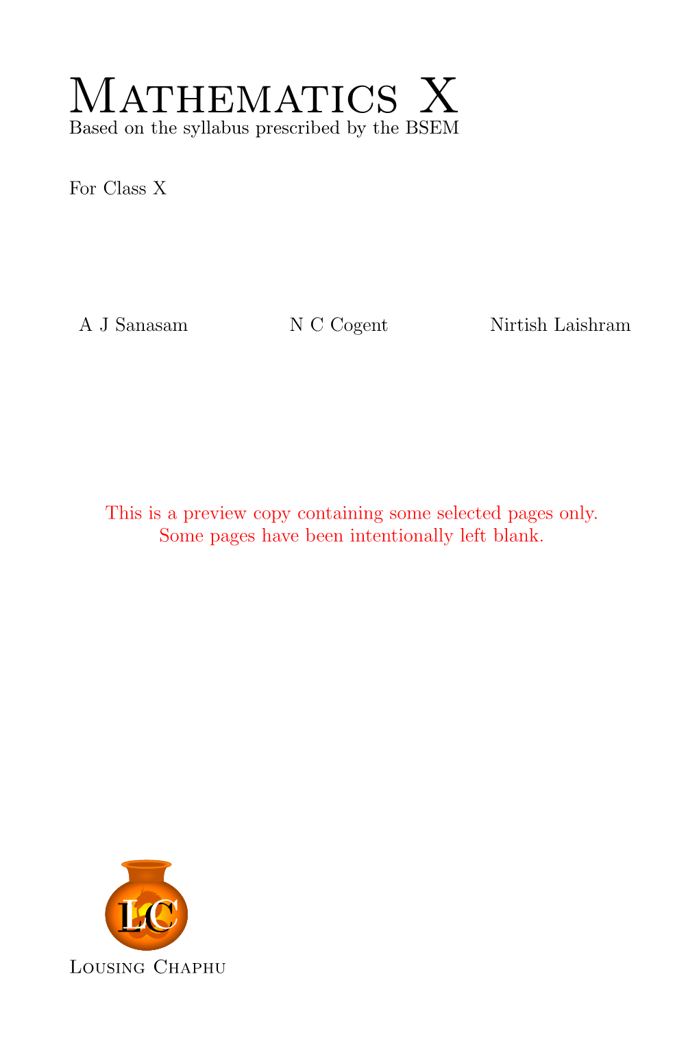 Mathematics X, Second Edition