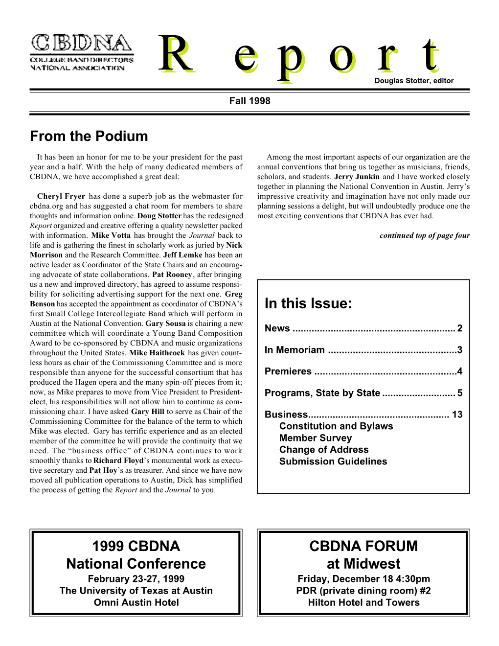 Report Organized and Creative Offering a Quality Newsletter Packed with Information