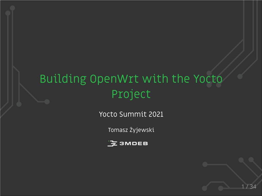 Building Openwrt with the Yocto Project