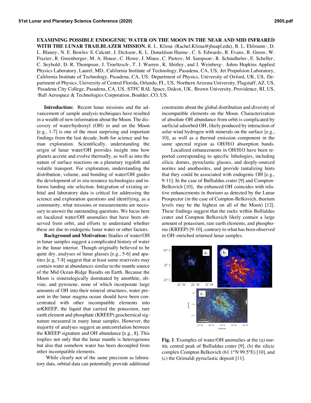 Examining Possible Endogenic Water on the Moon in the Near and Mid Infrared with the Lunar Trailblazer Mission