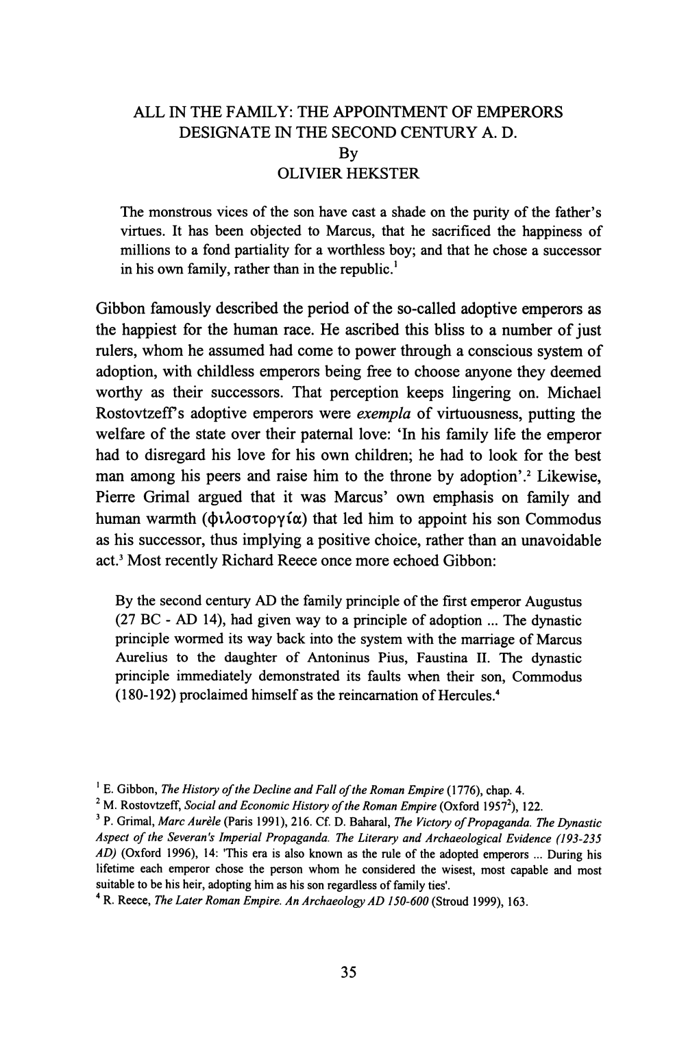 The Appointment of Emperors Designate in the Second Century A