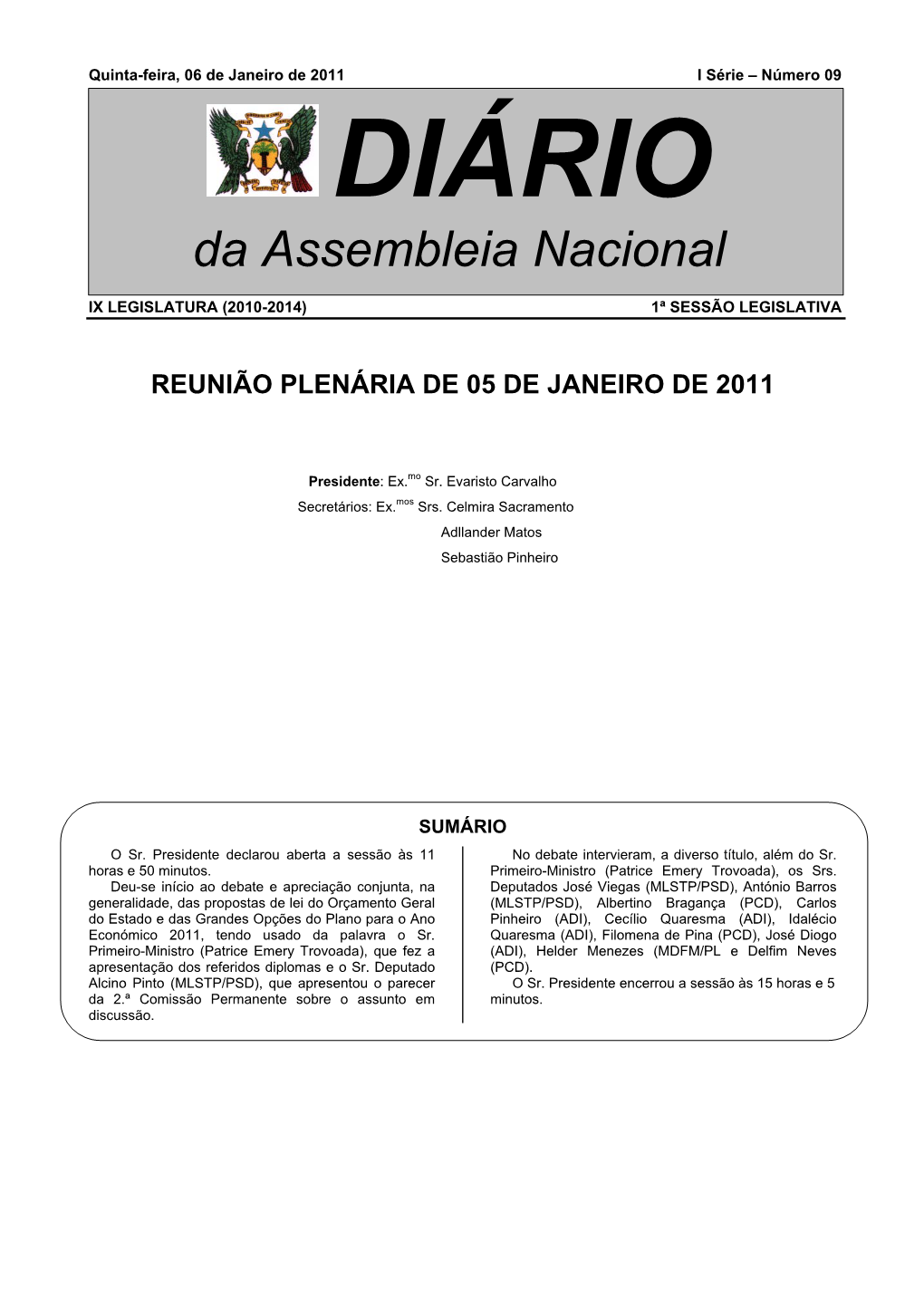 Da Assembleia Nacional