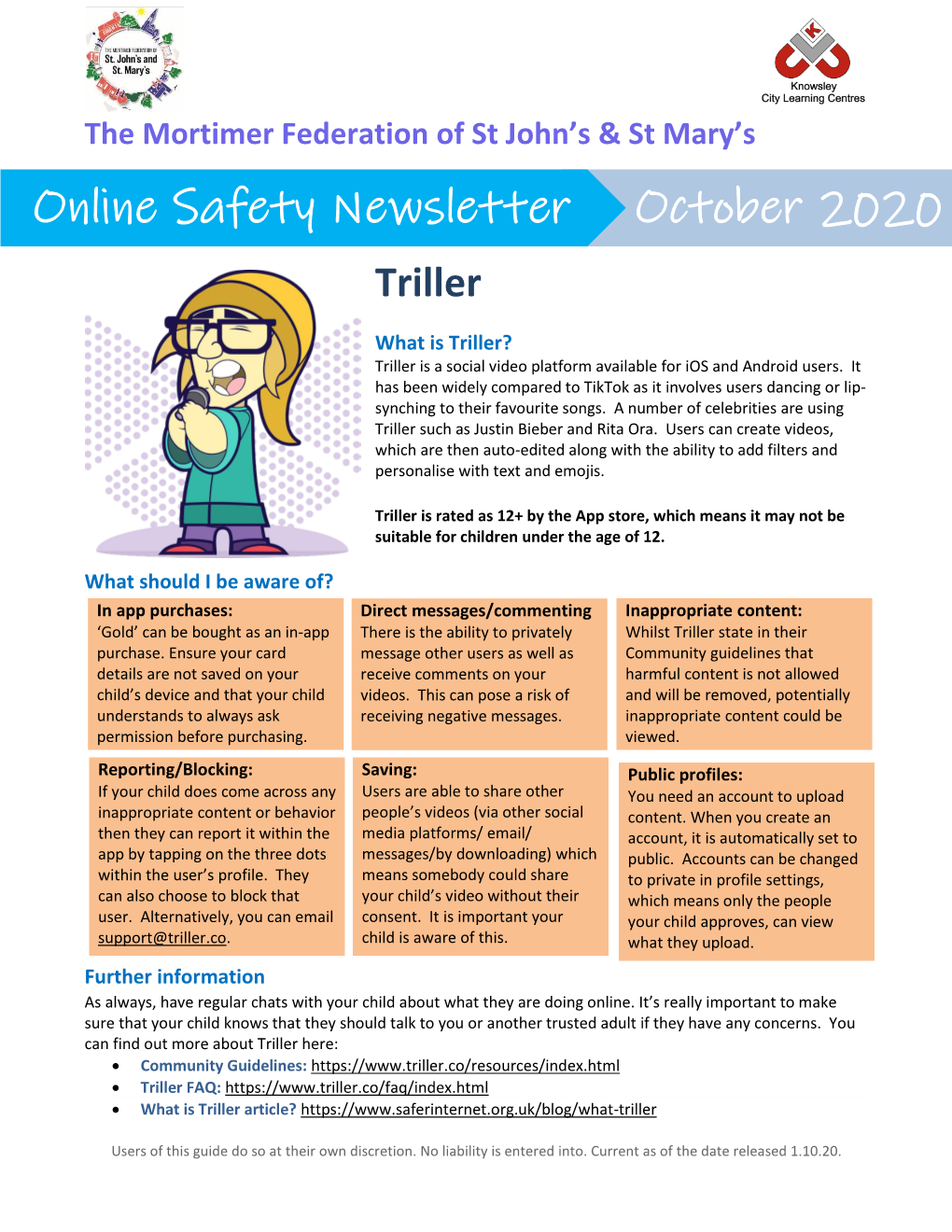 Online Safety Newsletter Oct 2020