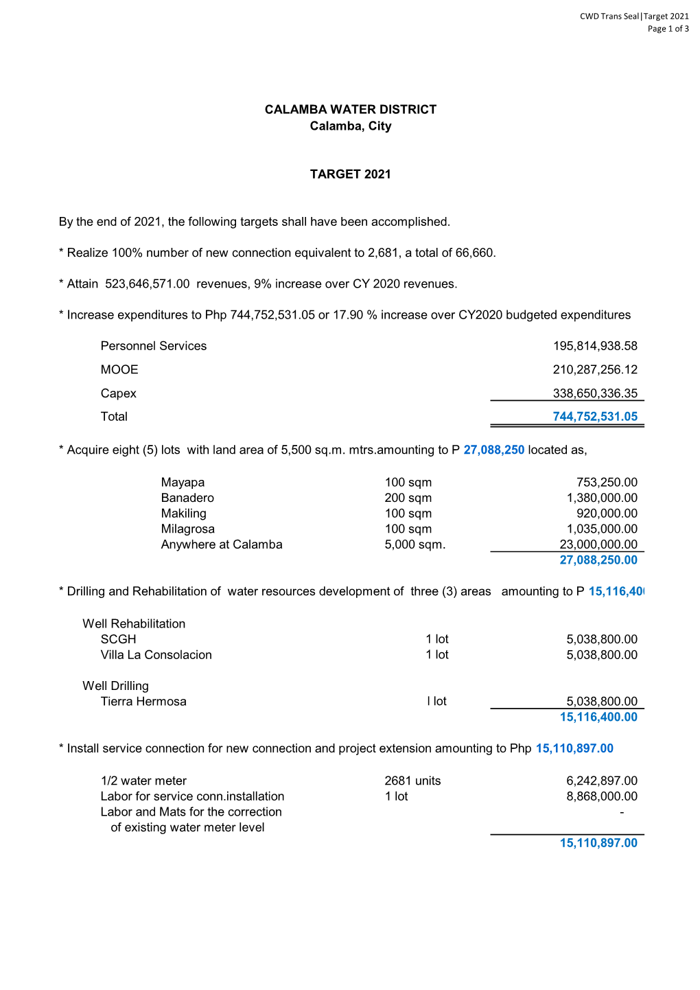 Target 2021 Page 1 of 3