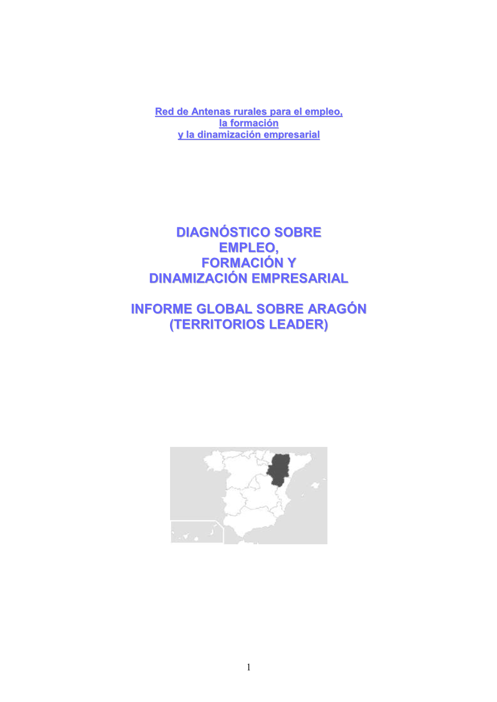 Diagnóstico Sobre Empleo, Formación Y Dinamización Empresarial