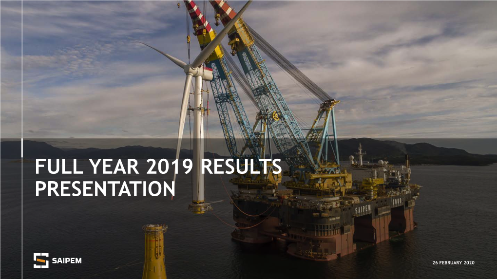 Full Year 2019 Results Presentation