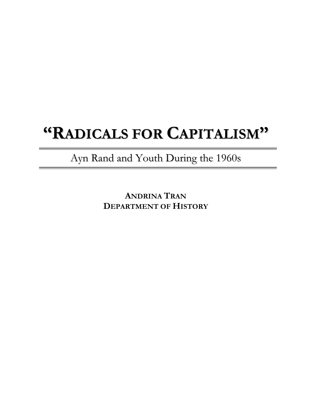 “Radicals for Capitalism