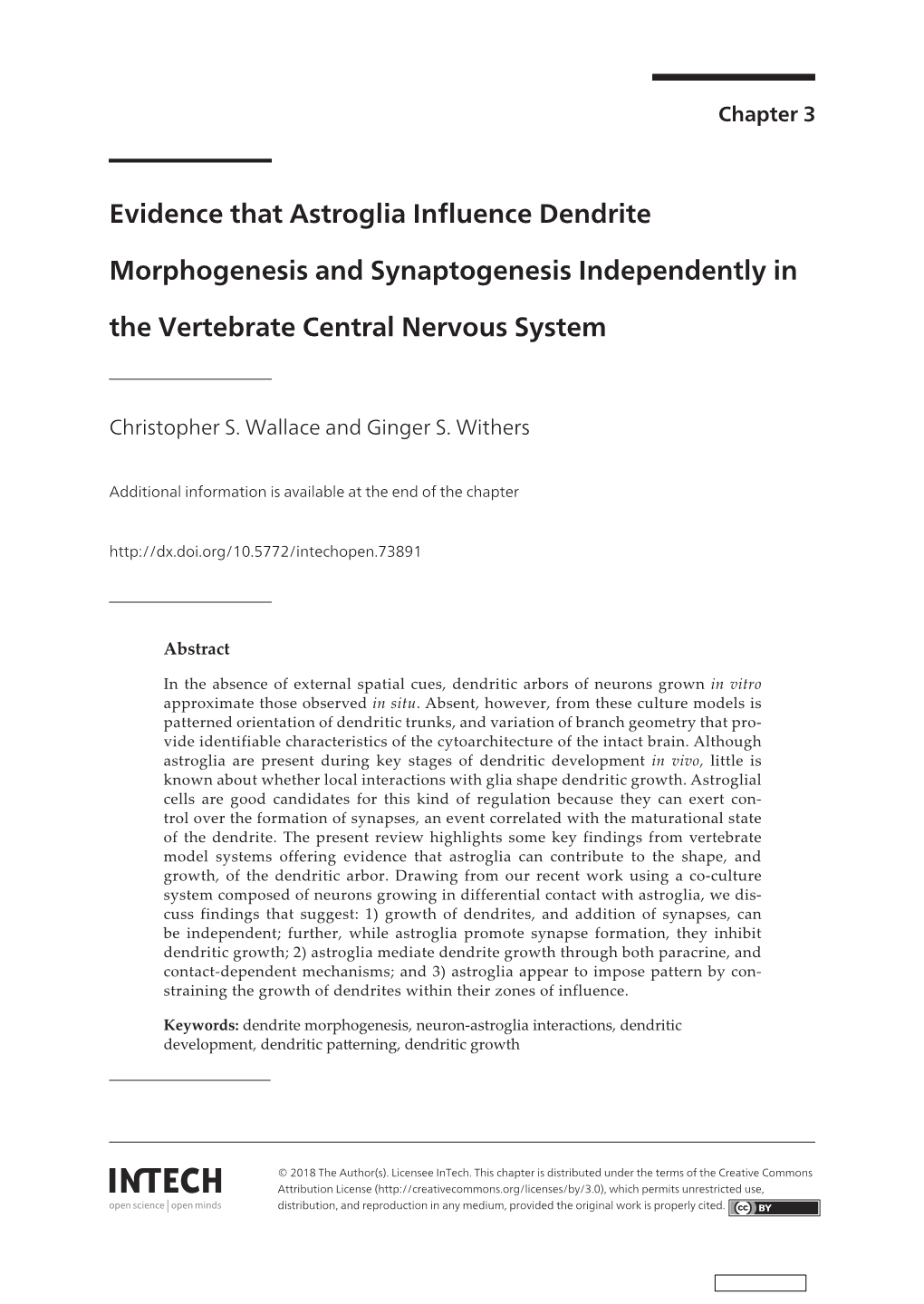 Evidence That Astroglia Influence Dendrite Morphogenesis and Synaptogenesis… 37