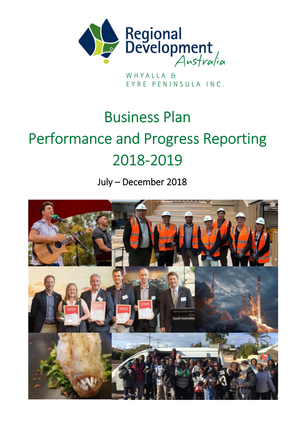 Business Plan Performance and Progress Reporting 2018-2019 July – December 2018