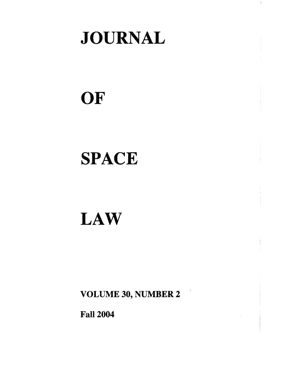 Journal of Space Law