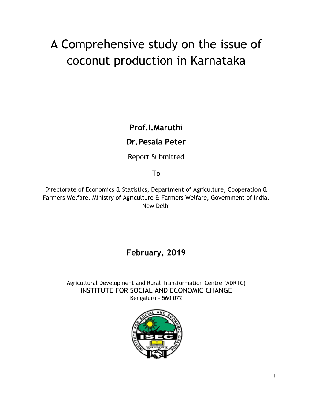 A Comprehensive Study on the Issue of Coconut Production in Karnataka