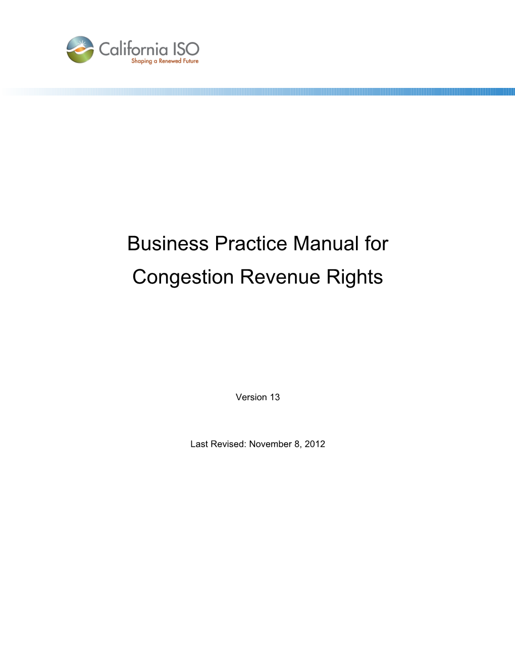 Business Practice Manual For