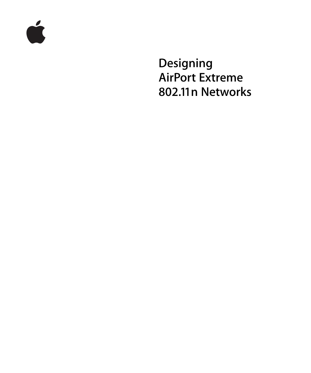 Designing Airport Extreme 802.11N Networks (Manual)