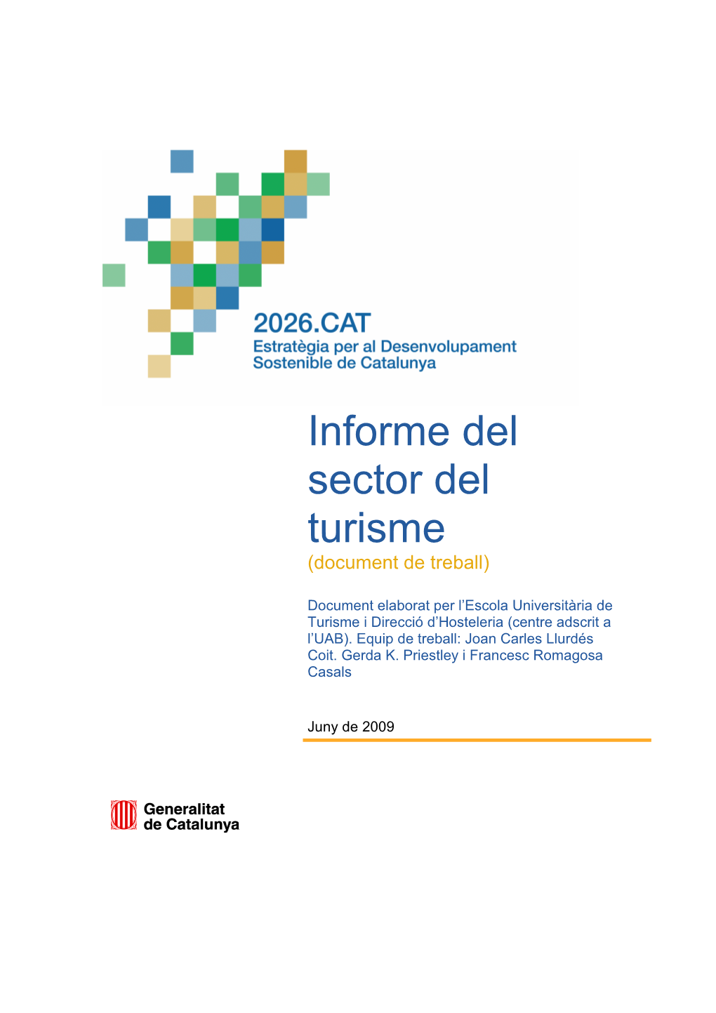 Informe Del Sector Del Turisme (Document De Treball)