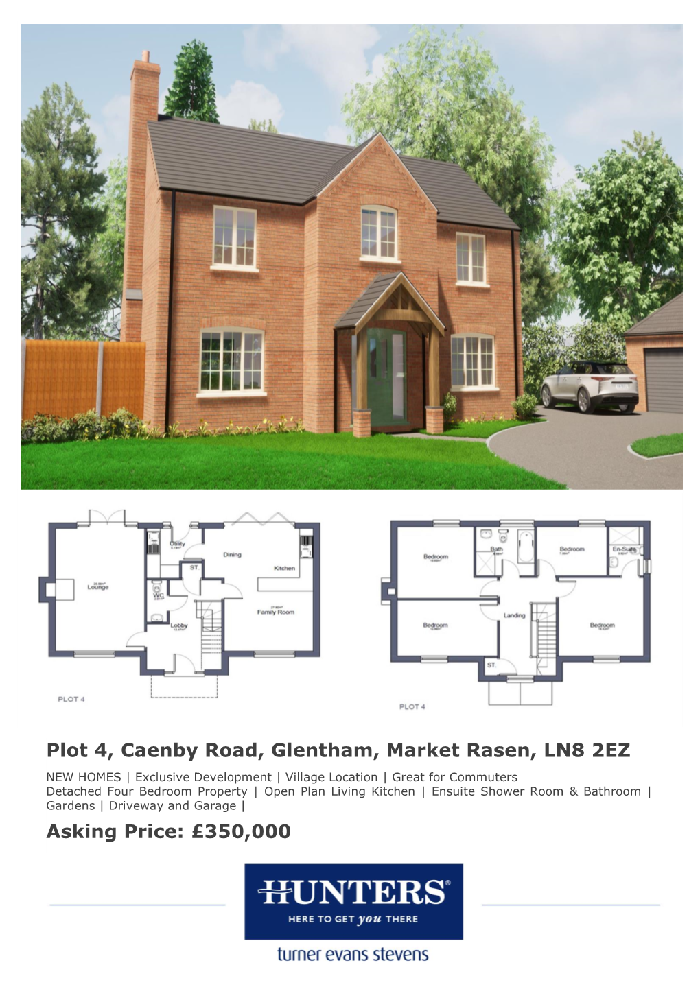 Plot 4, Caenby Road, Glentham, Market Rasen, LN8 2EZ Asking Price