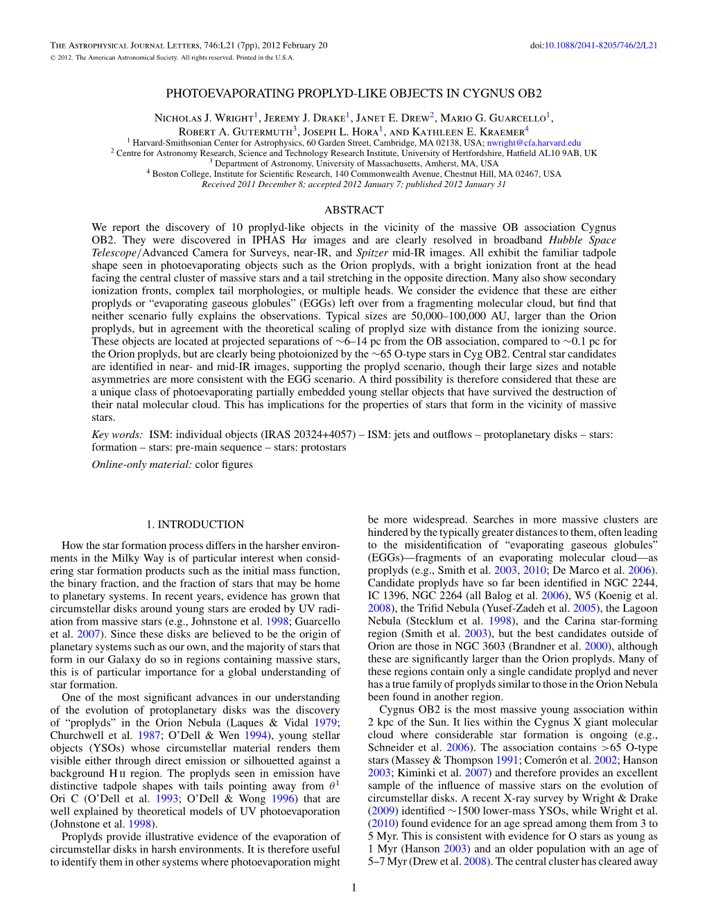 Photoevaporating Proplyd-Like Objects in Cygnus Ob2