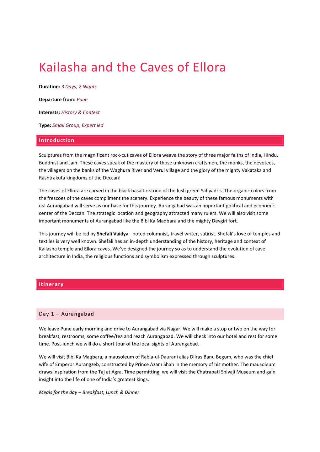 Kailasha and the Caves of Ellora