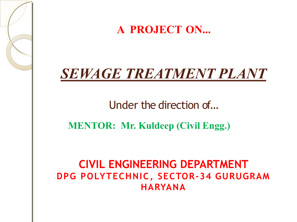 Sewage Treatment Plant