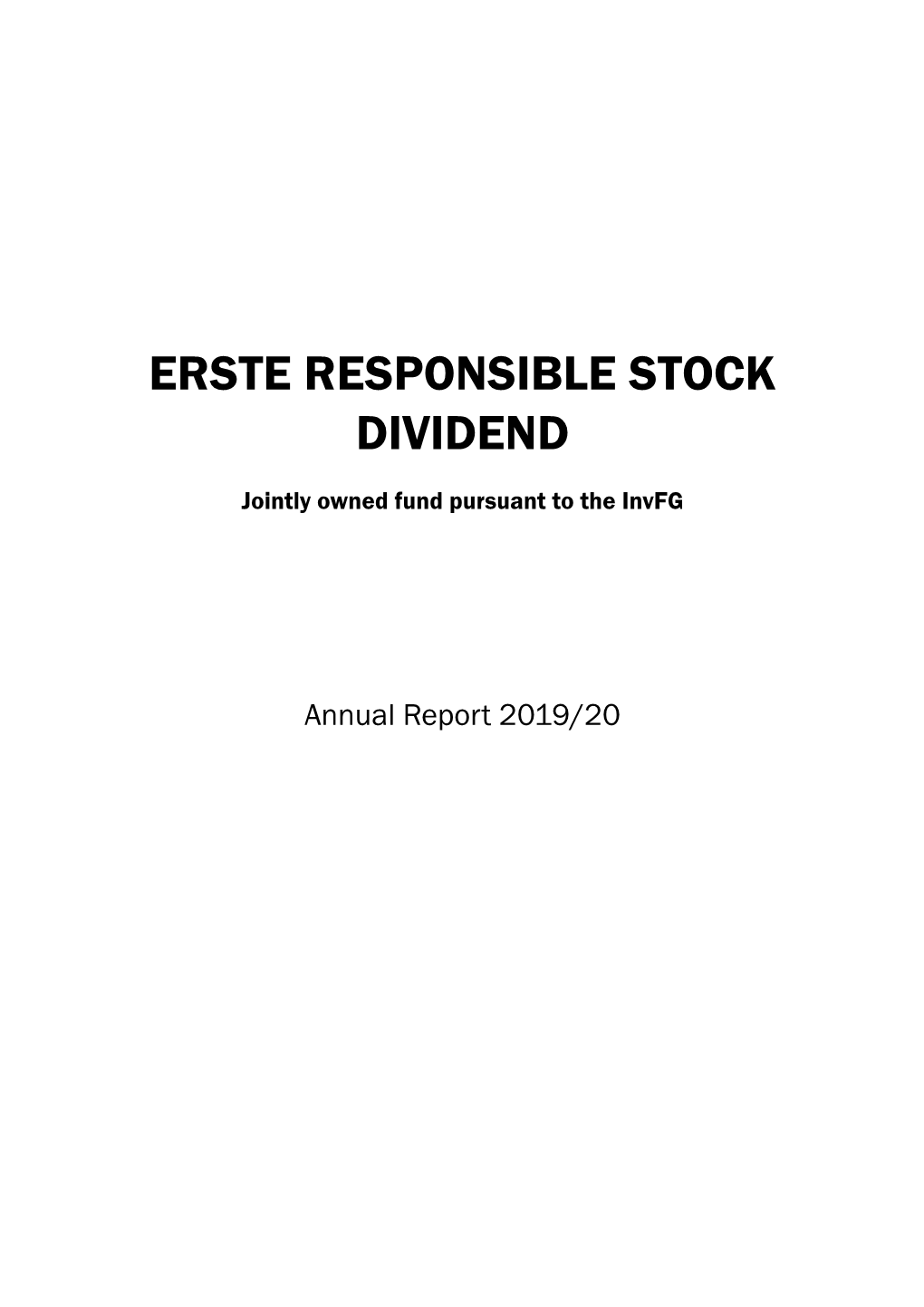 Erste Responsible Stock Dividend