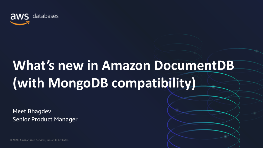 What's New in Amazon Documentdb (With Mongodb Compatibility)