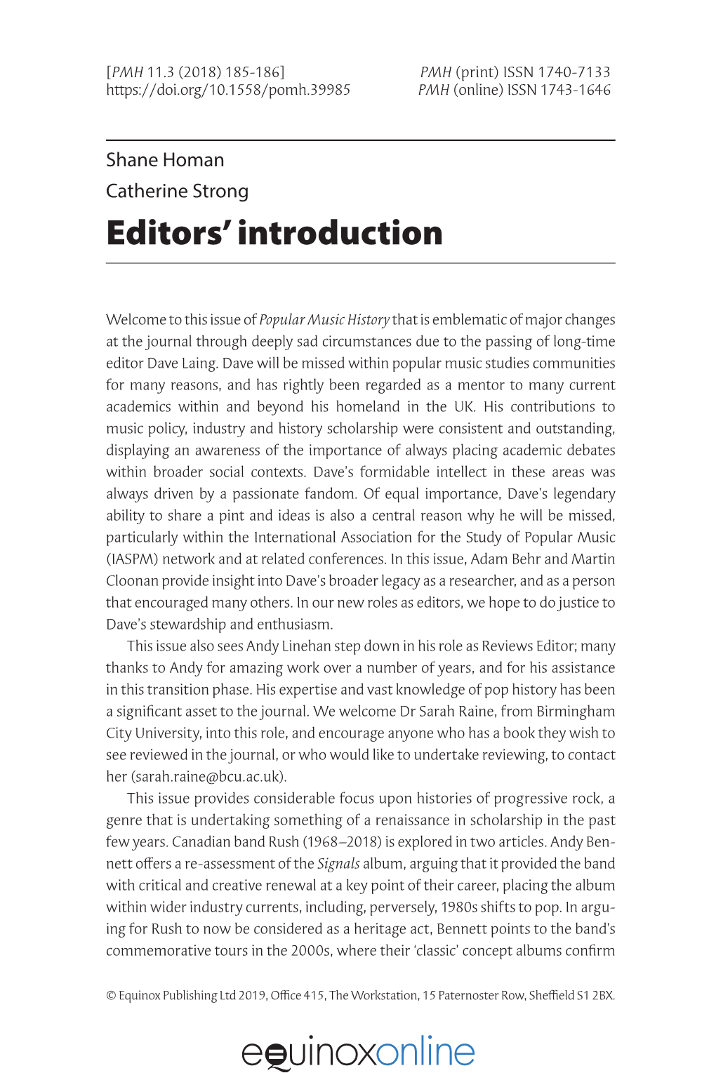 Editors' Introduction