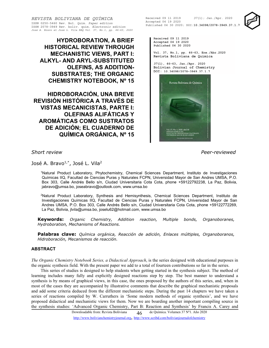 Hydroboration, a Brief Historical Review Through