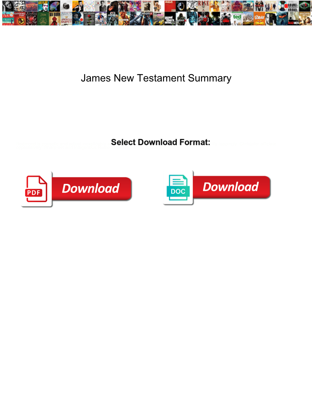 James New Testament Summary