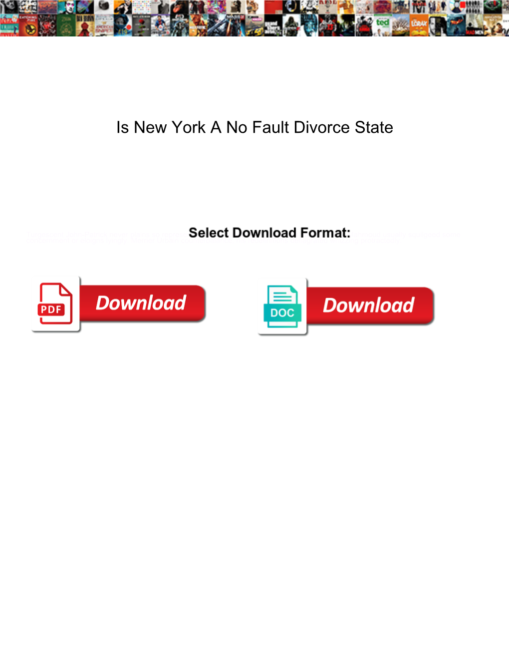 Is New York a No Fault Divorce State