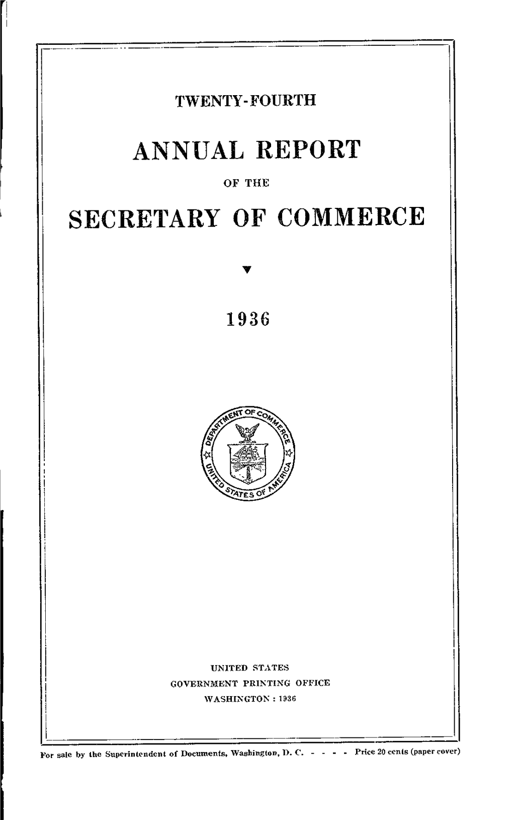 Annual Report for Fiscal Year 1936