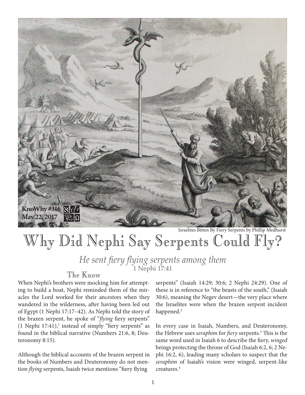 Why Did Nephi Say Serpents Could Fly?
