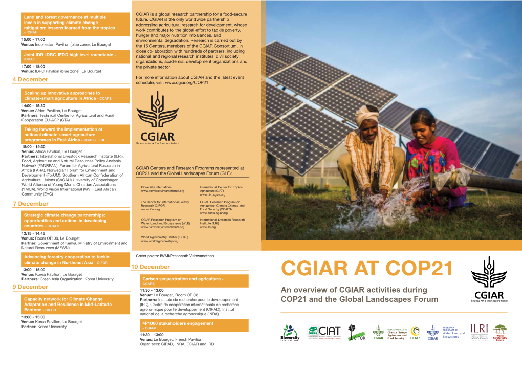 CGIAR at COP21 Leaflet