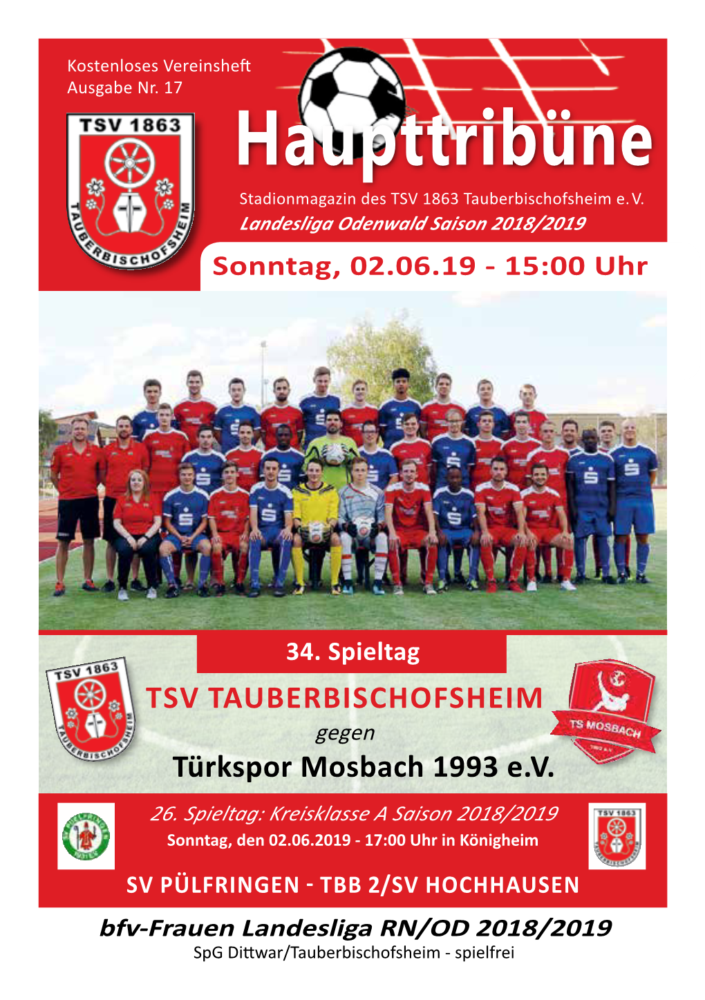 Haupttribüne Stadionmagazin Des TSV 1863 Tauberbischofsheim E