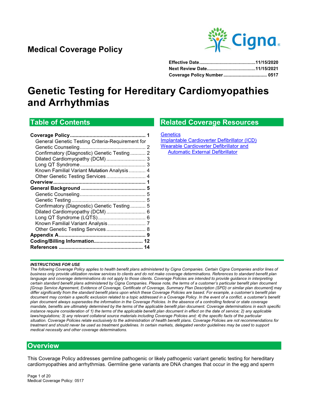Genetic Testing for Hereditary Cardiomyopathies and Arrhythmias