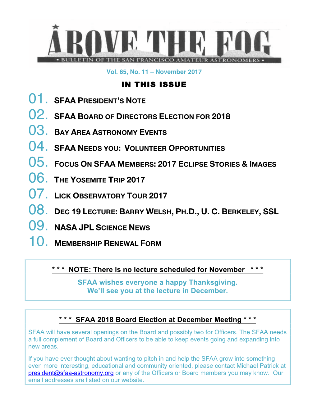 05. Focus on Sfaa Members: 2017 E 08. Dec 19 Lecture