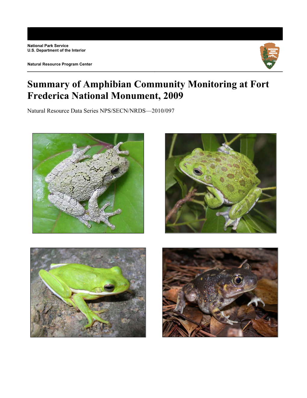 Summary of Amphibian Community Monitoring at Fort Frederica National Monument, 2009