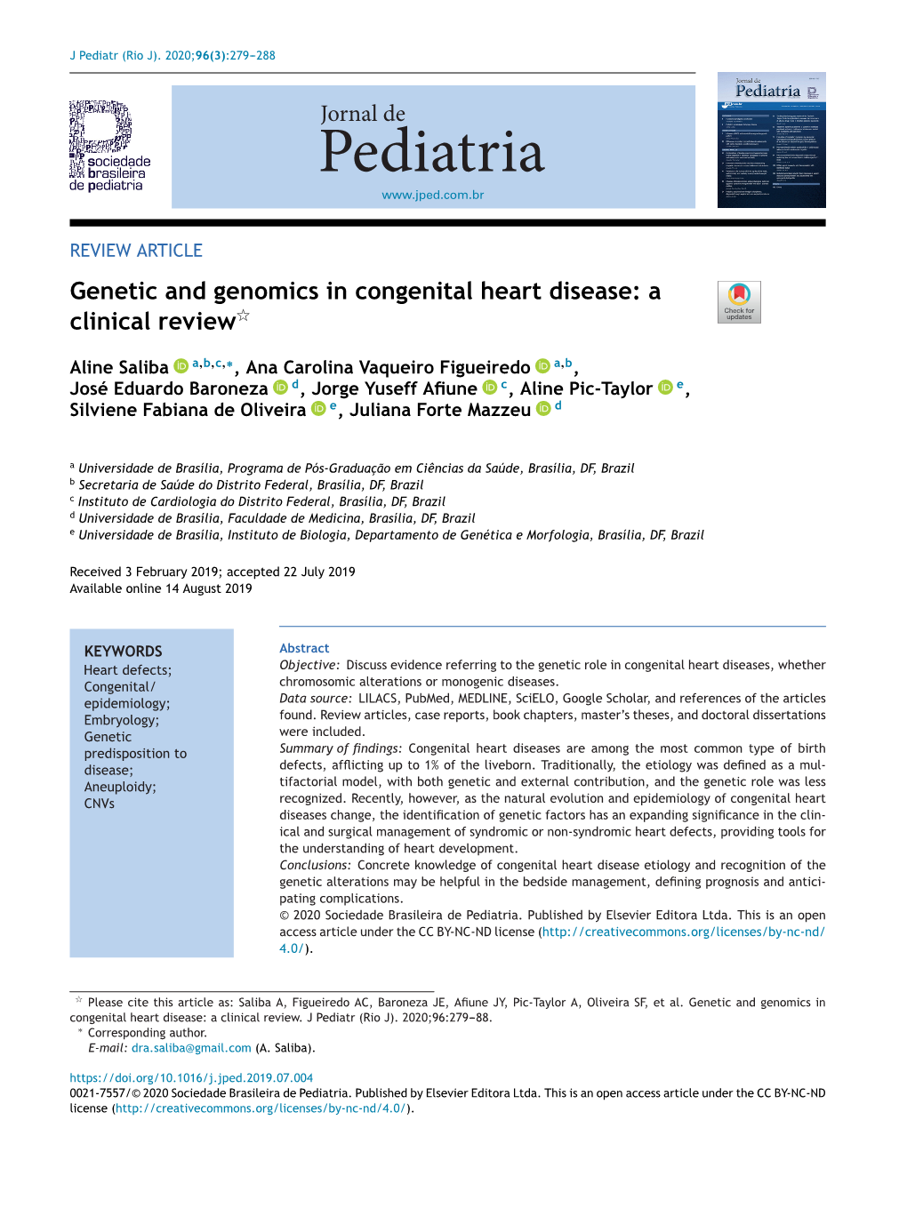 Genetic and Genomics in Congenital Heart Disease: a ଝ Clinical Review