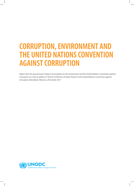 Corruption, Environment and the United Nations Convention Against Corruption