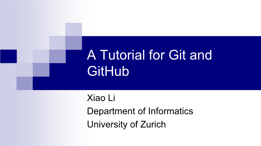 A Tutorial for Github